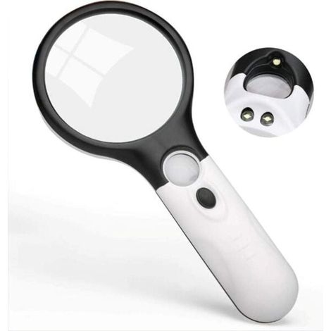 Magnifying Glass Portable 100 Times LED Electronic Magnifying Glass with Light HD Optical Lens Newspaper Reading Magnifier MUMU