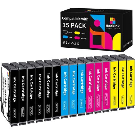 Cartouches d'encre Compatible avec Epson XP-4100 pour Expression Home XP-2100 XP-2105 XP-2150 XP-2155 XP-3100 XP-3150 XP-3155 XP-4100 XP-4150 WF-2810 WF-2820 WF-2830 (1/5)