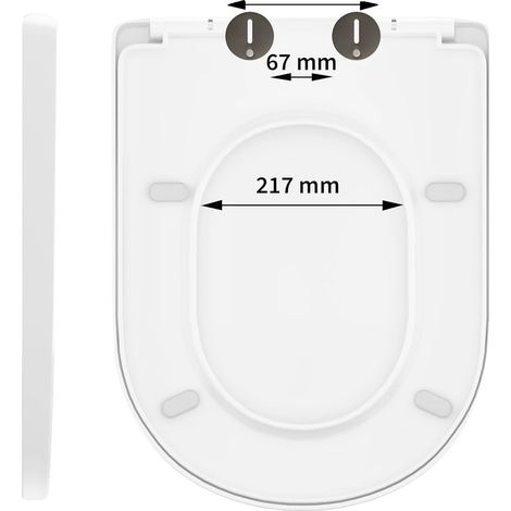 Couvre- WC, Polypropylène Durable, Ajustement Universel, Enveloppement complet (1/2)