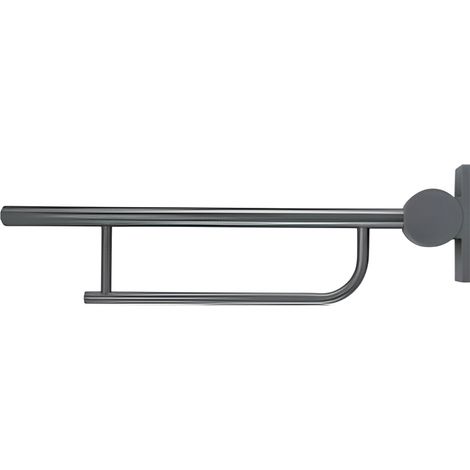 Armitage Shanks Contour 21 Hinged Arm Wall Support Grab Rail 800mm - Charcoal (1/2)