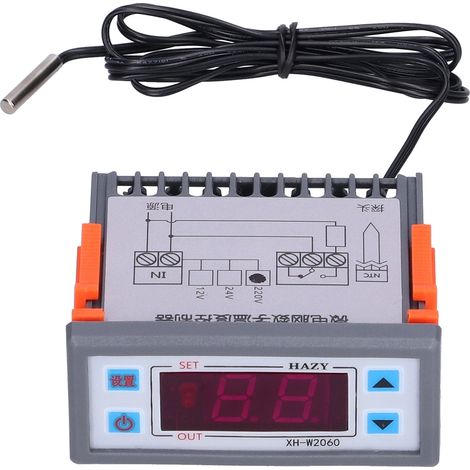 Thermostat Digital - Contrôleur De Température 220 V - Plage -19 À 99 °C - Pour Congélateur Et Réfrigérateur - 1 Pièce (1/5)