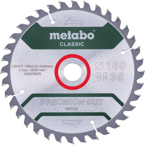 Kreissägeblatt precision cut wood classic D160x2,2/1,4xBohrung20mm Z.36 WZ