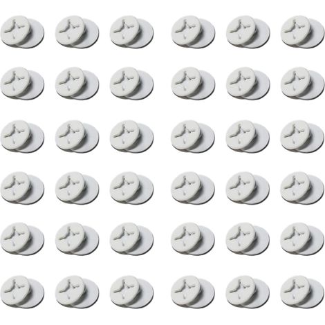 Lot de boutons de fixation pour moustiquaire, fenêtre, moustiquaire, fenêtre de toit, sans perçage 36PCS Blanc - Boucle en plastique (1/5)