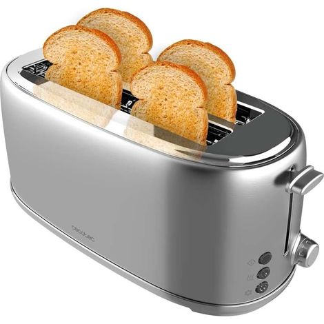 Grille-pain Inox Rétro 1630W 2 Fentes (1/2)