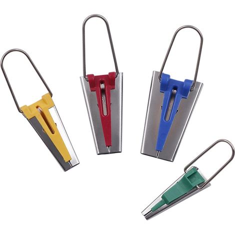 Bias Tape Maker, 4 Sewing Tools for Bias Tape, Bias Tape Maker, Fabric Bias Binding Maker Set, Fabric Bias Tape Maker Tool, for Making Bias Tape Widths of 6mm, 12mm, 18mm, and 25mm (1/5)