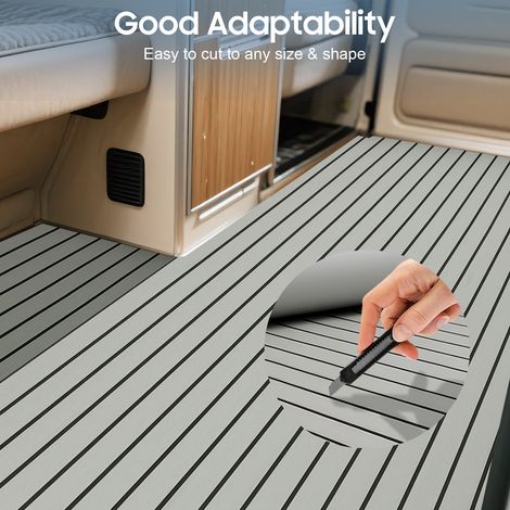 EVA Foam Boat Marine Flooring Mat Faux Teak Decking Yacht Car Sheet Pad 90×240cm (1/5)