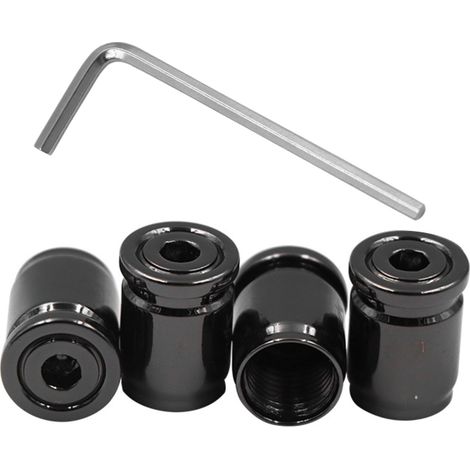 4 cache-valves pour pneus de voiture, antivol de valve de roue avec joint torique en caoutchouc, cache-valve universel en acier inoxydable pour voitures, vélos et motos (1/5)