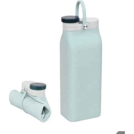 1 pièce Tasse pliante en silicone, bouteille d'eau de voyage, bouilloire vélo 600 ml, bleue, idéale pour randonnée et cyclisme