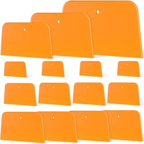 Spatule en plastique pour mastic de carrosserie - Convient pour l'application de mastic, de vernis et de peinture pour carrosserie (6 pièces, 3 tailles) (1/4)