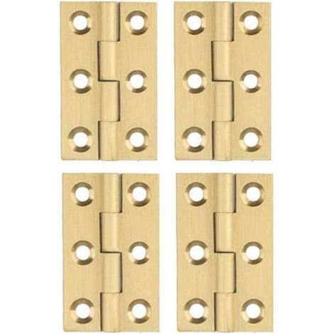 Kupferscharnier – Mini-Klappscharnier, Haushaltsbeschläge, Schrank- und Schubladenscharnier, Türscharniere (38 x 23 x 1,2 mm) – 4 Stück