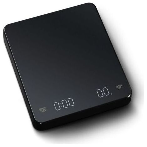 Balance de cuisine numérique avec minuteur, balance à café filtre 3 kg/0,1 g, haute précision, rechargeable, portable, 3 unités, tare, arrêt automatique