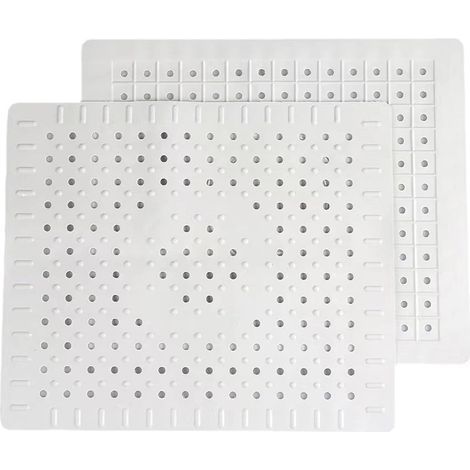 Two-piece quick-drain countertop mat set - cuttable rubber sink mat 31x26cm with drain holes, suitable for kitchens and bathrooms. (1/5)