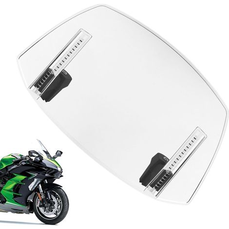 Motorcycle Wicshield Spoiler De L'extension  En Pare-brise De Spoiler Cupolino 30 Cm  Anti-courown Anti -vent Transfacteurs  Extension Gris Gris Transparent 30x19cm Pour Les Motos, Scooters, VTT, V (1/5)