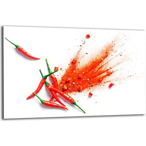 PLAQUE DE PROTECTION EN VERRE POUR CUISINIÈRE 80x52 PIMENT (1/5)