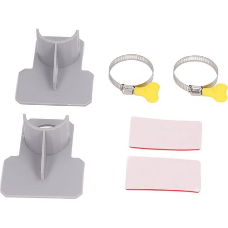 Supports de tuyaux pour piscines extérieures avec attaches de câble pour empêcher les tuyaux de s'affaisser. (1/5)