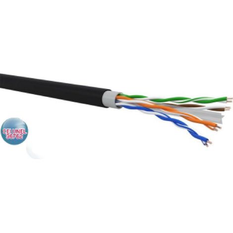 Qubix cavo r6ut4ype23 c6 u/utp outd pvc-p 1 mt  da esterno 0502200nebb0500