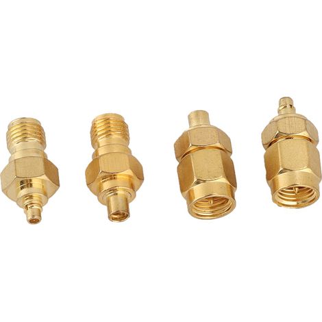 4 pièces Adaptateur MMCX vers SMA en Laiton Nickelé 50 Ohm pour Antenne Radio (1/5)