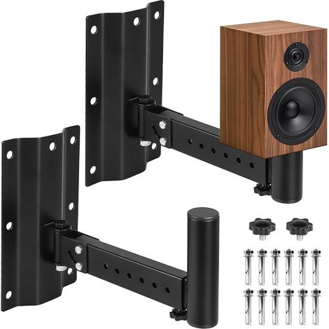 Haut-Parleur Support Mural Enceintes Support Mural pivotant 180° Support de Haut-Parleur inclinable 60° Speaker Wall Mount Haut-parleurs