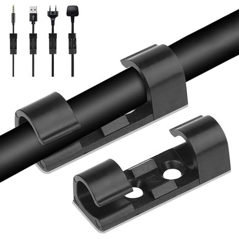60 attaches-câbles autocollantes, attaches-câbles rondes autocollantes pour une utilisation en extérieur, support de gestion des câbles-AquaForge (1/5)