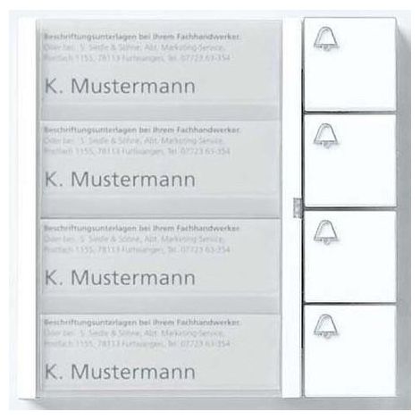 SIEDLE BOUTON MODULE 4 BOUTONS EN HOME DE BUS, BTM 650-04 SM, ARGENT MÉTALLIQUE, 2544231 SIEDLE&SÖHNE 200035743-00