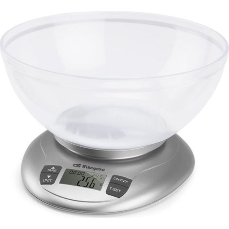 Balance de cuisine électronique orbegozo pc 2017 a/ jusqu'à 3,5kg/ argent