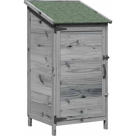 Garden Shed Grey 59 x 56 x 113.5 cm Engineered Wood vidaXL