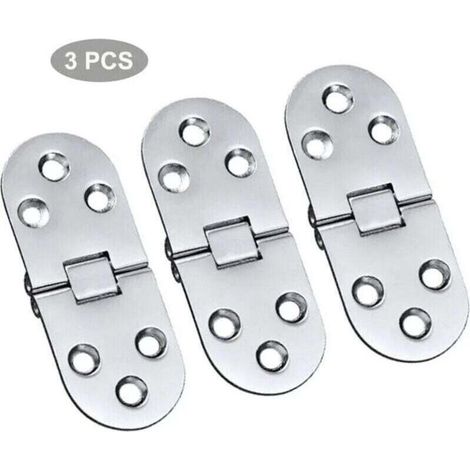 PCS-Tischscharniere aus Edelstahl, Klappscharniere für Türen, Klapptische, Klappscharniere aus Aluminiumlegierung für Schubladen, Tische, Schreibtische, Nähmaschinen, Silber (1/4)