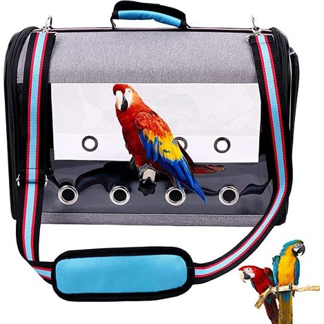 Cage de transport pour oiseaux, sac de transport portable pour perroquets et autres animaux de compagnie, respirant et léger, sac multifonctionnel (1/4)