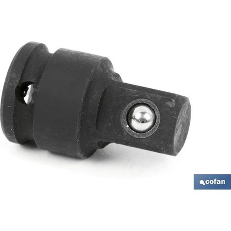 Adaptador de impacto negro, macho hembra COFAN                 1/2 Hembra - 3/4 Macho