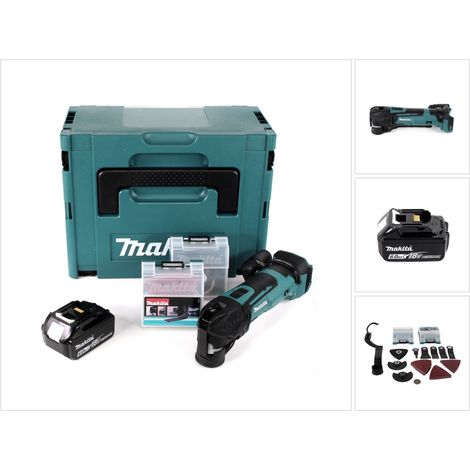 Makita DTM 51 G1JX2 Akku Multifunktionswerkzeug 18 V + 1x Akku 6,0 Ah + 39 tlg. Zubehör Set + Makpac - ohne Ladegerät (1/5)