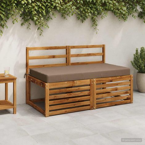 vidaXL Almohada para el asiento SOEST 100% Poliéster Gris topo (1/5)