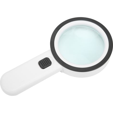 8 cm große, 30-fache optische Handlupe mit 12 LEDs (1/5)