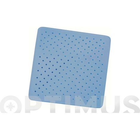 ALFOMBRA DUCHA CAUCHO NATURAL AZUL 54 X 54 CM  - 07031