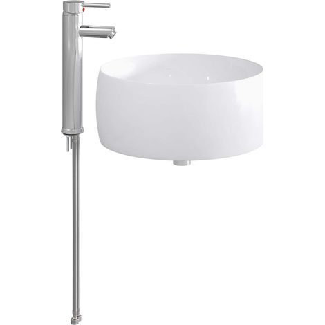 vidaXL Bathroom Wash Basin Chrome 38.5 x 38.5 x 16 cm Metal