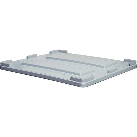 BRB Stapeldeckel für Palettenboxen LxB 1200x1 mm, grau (1/2)