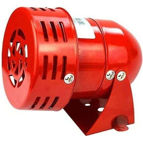 Sirène alarme 220V puissante sirène extérieure alarme 120dB rouge moteur fil sirène métal klaxon industriel bateau alarme Ruikalucky (1/4)
