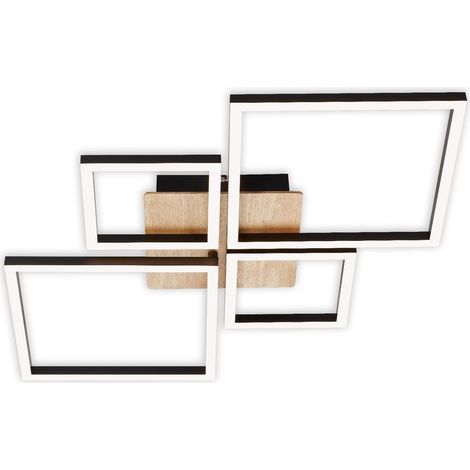 LED Deckenleuchte Dimmbar schwenkbar 44 W schwarz Metall-Kunststoff Briloner