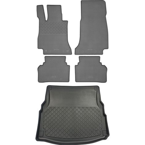 Juego de alfombrillas de goma para coche y maletero para Mercedes Clase E W213/C238 Coupé (3 puertas) desde abril de 2017.
