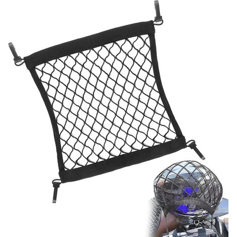 Filet à Bagages 30 x 30 cm, Sac pour Scooter électrique, Moto, Vélo, Filet de Rangement élastique Avec Bande élastique, pour Ranger Casques et Accessoires (1/5)