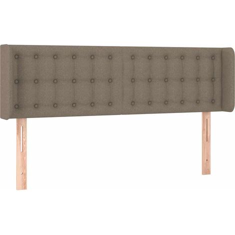 Maison Exclusive - Cabecero de tela gris taupe 147x16x78/88 cm (1/5)