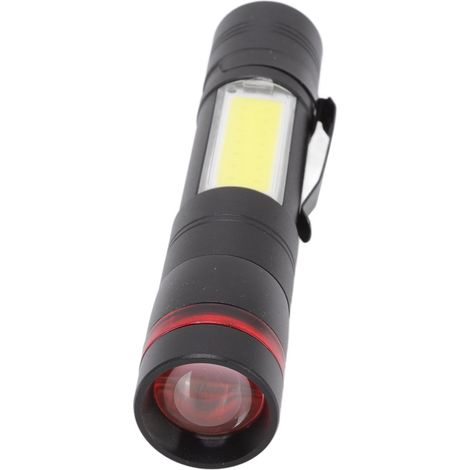 Lampe torche LED rechargeable étanche mini, zoom télescopique, multifonction, éclairage extérieur (1/5)