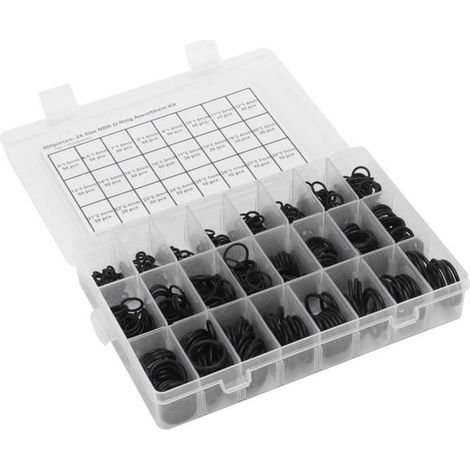 Akozon Joint torique 800pcs Assortiment de Joints Toriques Joint d'Étanchéité Caoutchouc Nitrile pour Machines-outils moto culasse (1/4)