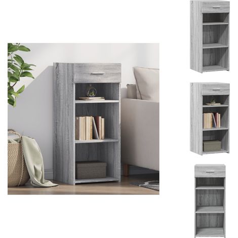 Sideboard Grau Sonoma 40x42,5x93 cm Holzwerkstoff - Schreibtisch - Wohnzimmer Dekoration - Regal - Sideboard Grau - Holz Sideboard (1/5)
