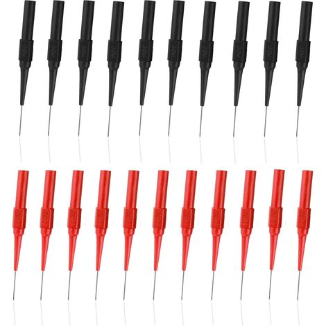 20PCS Multimeter Test Tips, 0.7MM Needle Test Probe, Fine Point Multimeter for Fluke, for Automotive Repair, Very Fine, Good Elasticity (1/5)