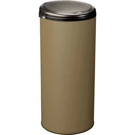 Poubelle à ouverture par pression Hand Touch - 45l - gris olive - RAL 7002 (1/2)