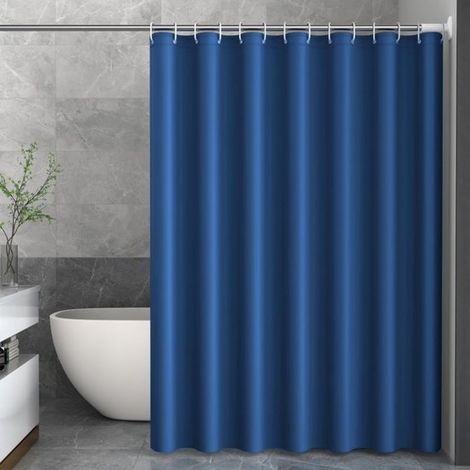 Cortina de ducha de PEVA lisa,80 x 180 cm,azul (1/5)