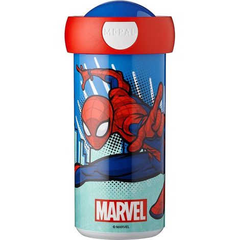 Mepal - Bicchiere per la Scuola Campus - Tazza per Bevande - Tazza per la Scuola Ermetica per Bambini - Senza BPA e Lavabile in Lavastoviglie - 300 ml - Spiderman (1/5)