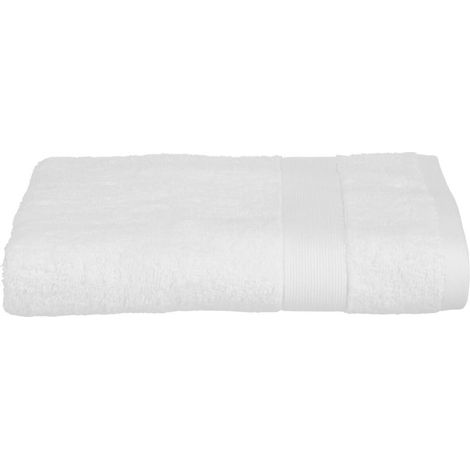 Serviette ou drap de douche 70 x 130 cm Couleur moderne blanc (1/2)