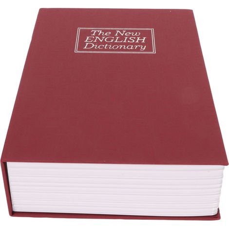 Coffre-fort livre liner acier inoxydable ABS décoratif design ergonomique banque d'épargne rouge avec clé (1/5)