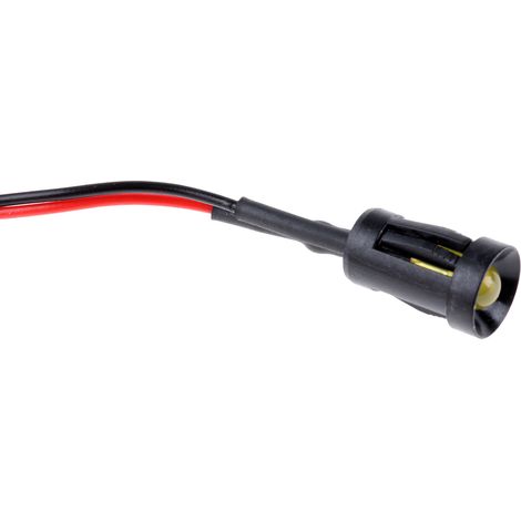 Voyant LED lumineux Jaune RS PRO, dia. 8mm, 24V c.c. ( Prix pour 1 )